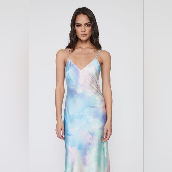 16. NWT BARDOT TIE DYE SLIP DRESS - Picture 3 of 8